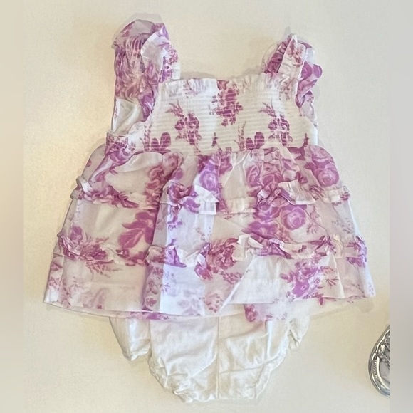 *NEW* - Janie and Jack Outift - Dress, Bloomers, Sandals, Bow - Size 6-12 Months - Picture 3 of 3